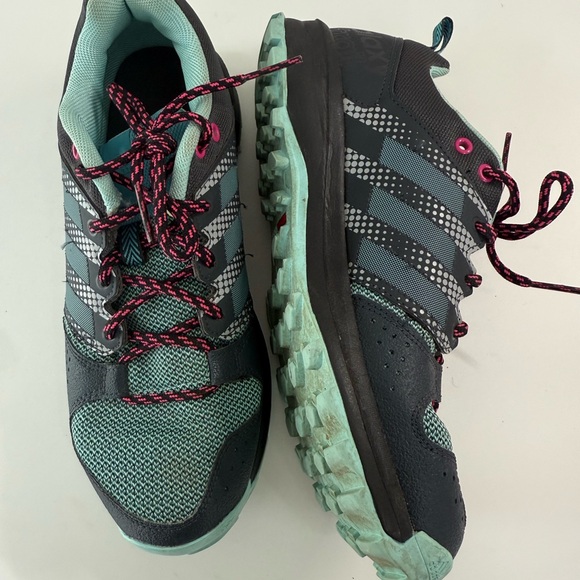 Adidas Galaxy Trail Women’s Running Shoes – Aqua & Charcoal Size 8 - Picture 9 of 9
